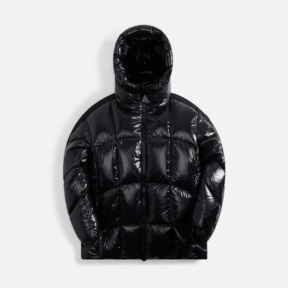 Moncler x Adidas Beiser Down Jacket Men's 4/ XL Black Hooded Full Zip NWT $2075 - Picture 1 of 15